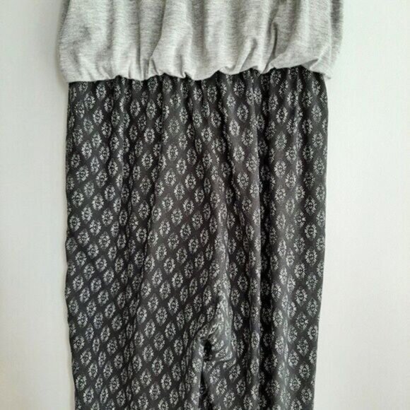 HEI HEI \ Rhodes Anthropologie Sleeveles Crop Jumpsuit Grey & Black Sz S - Picture 11 of 14
